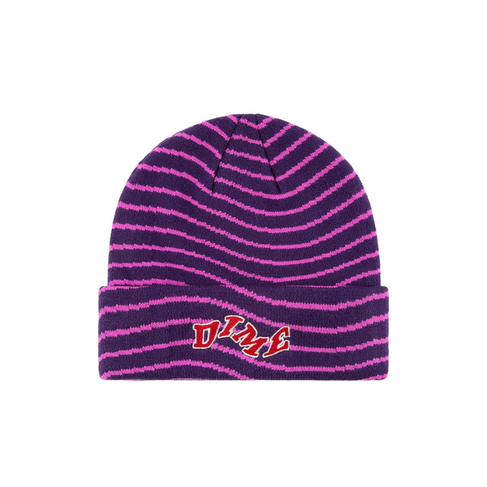 COLLEGE WAVE CUFF BEANIE / PURPLE