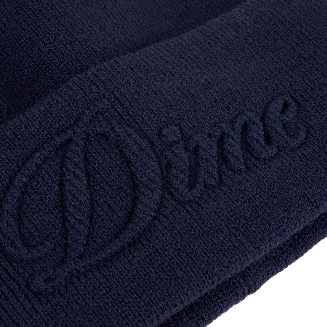 DIME MTL（ダイム モントリオール）| CURSIVE FOLD BEANIE / NAVY | スノーボード・スケートボードのTACTICS JAPAN