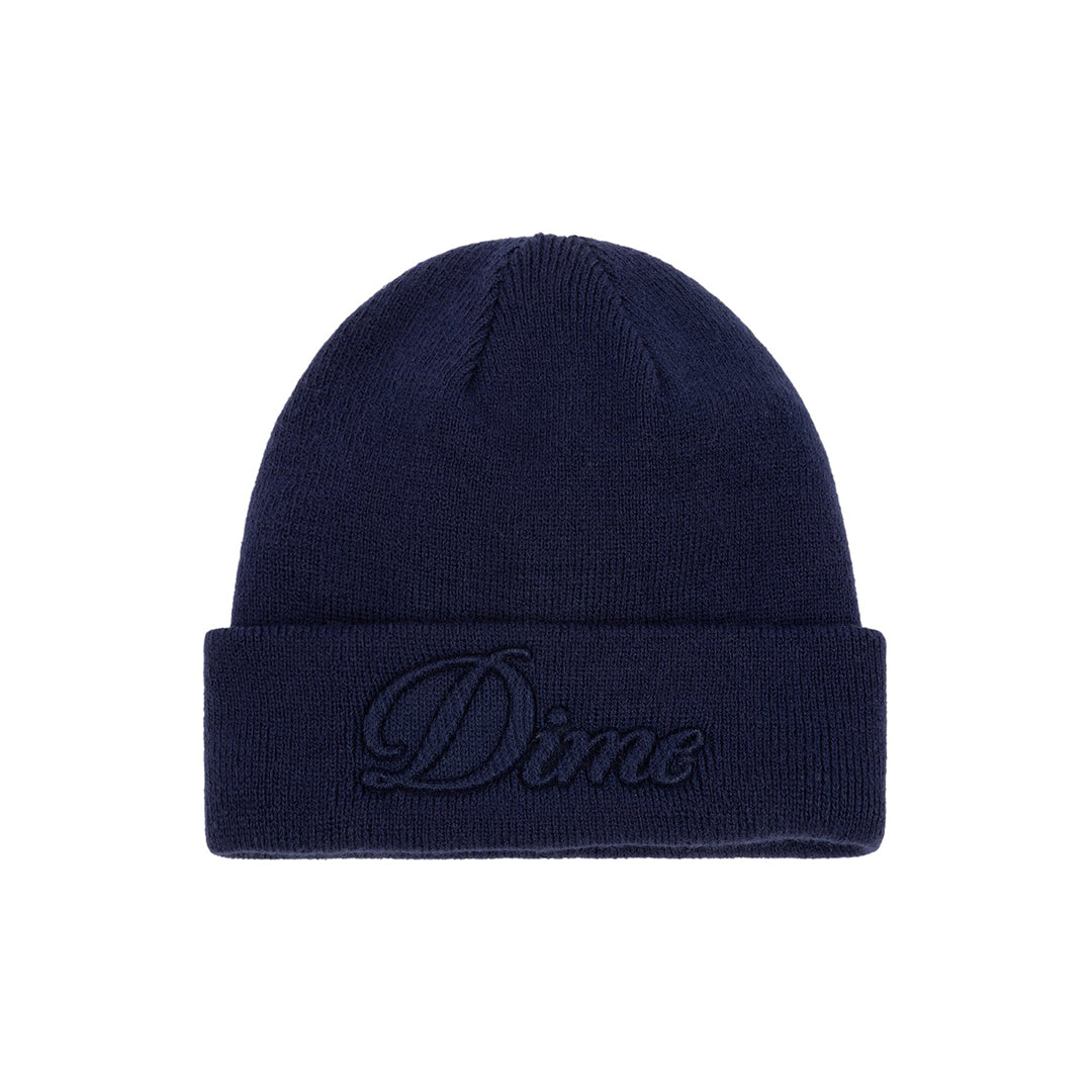 DIME MTL（ダイム モントリオール）| CURSIVE FOLD BEANIE / NAVY | スノーボード・スケートボードのTACTICS JAPAN