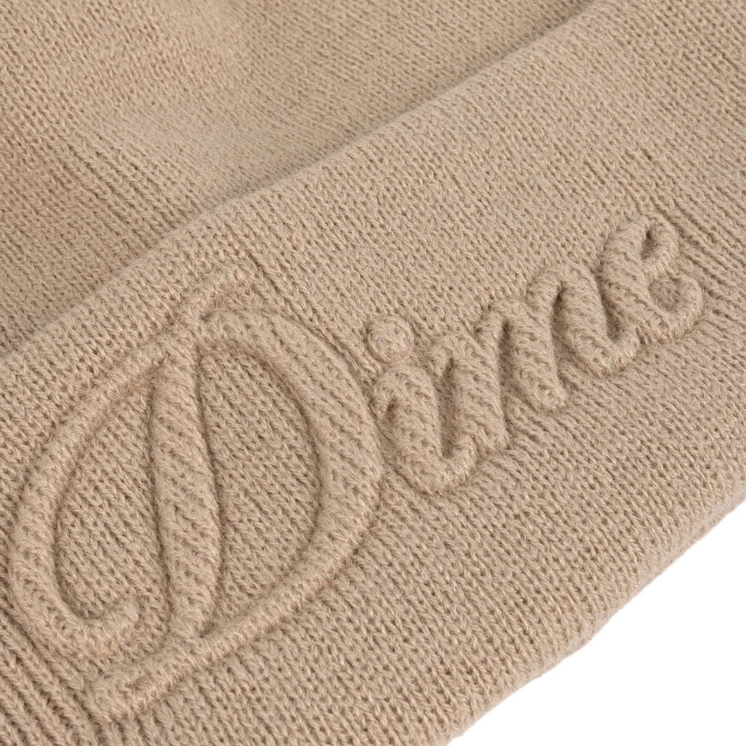 DIME MTL（ダイム モントリオール）| CURSIVE FOLD BEANIE / TAN | スノーボード・スケートボードのTACTICS JAPAN