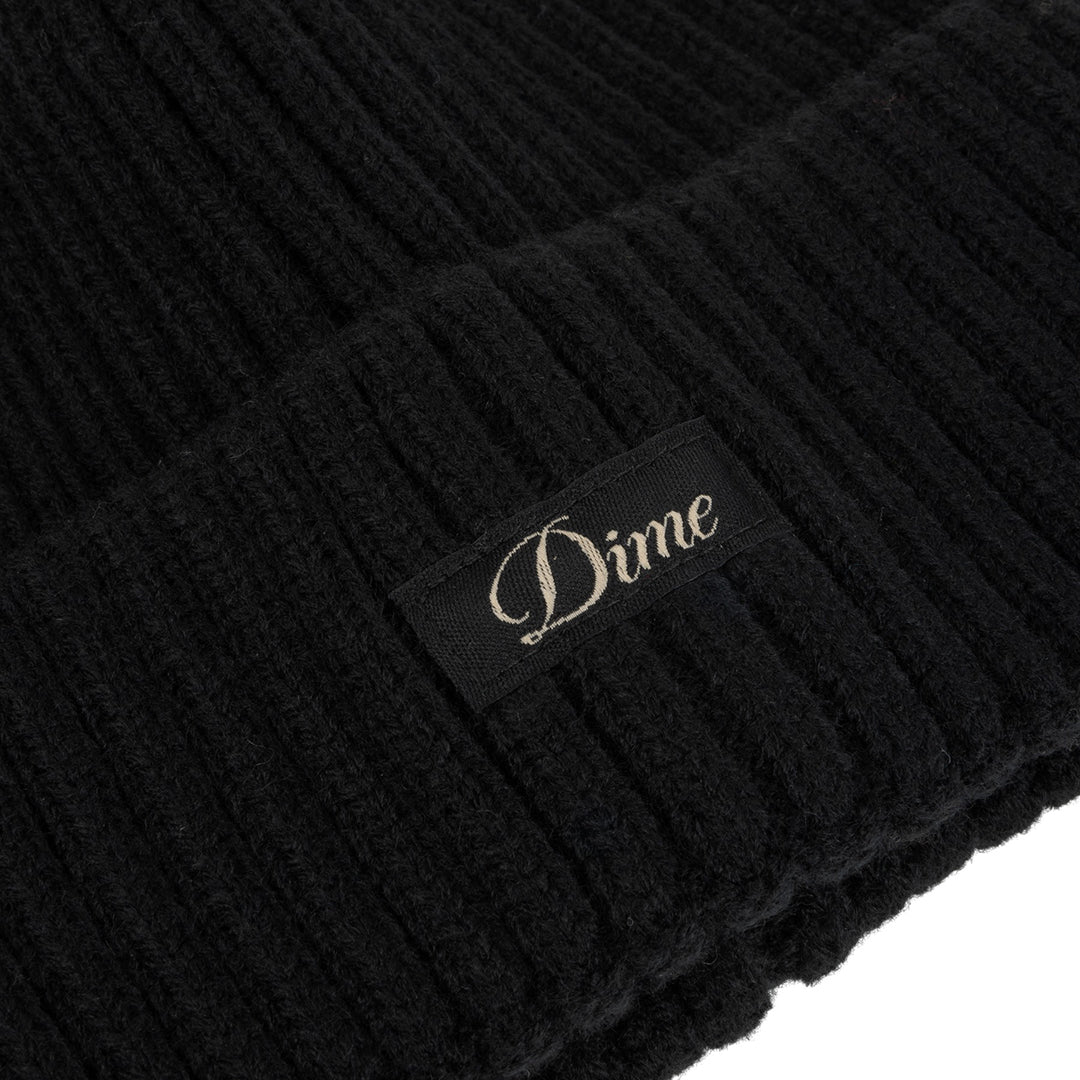 DIME MTL（ダイム モントリオール）| CURSIVE RIB BEANIE / BLACK | スノーボード・スケートボードのTACTICS JAPAN