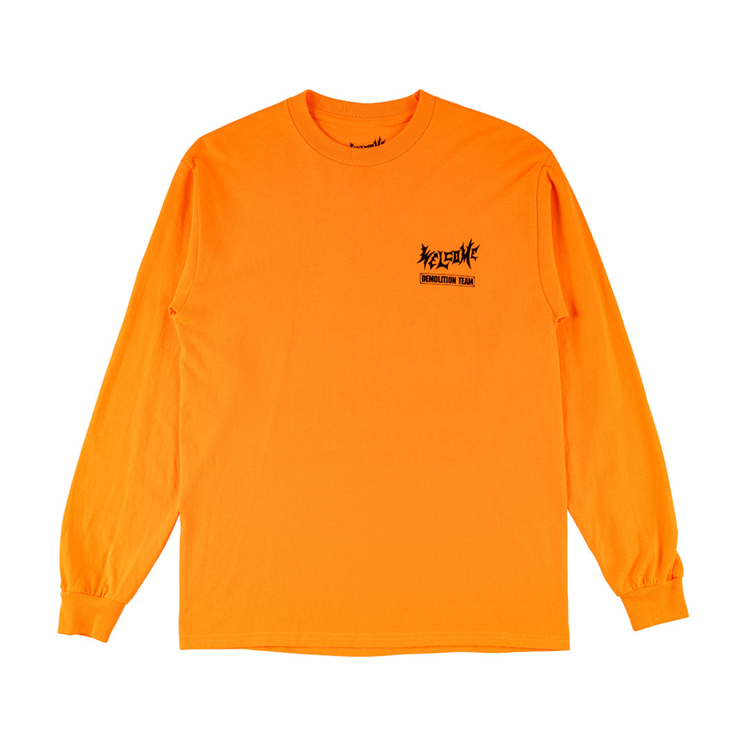 WELCOME SKATEBOARDS（ウェルカム スケートボード）| DEMOLITION L/S TEE / ORANGE | スノーボード・スケートボードのTACTICS JAPAN