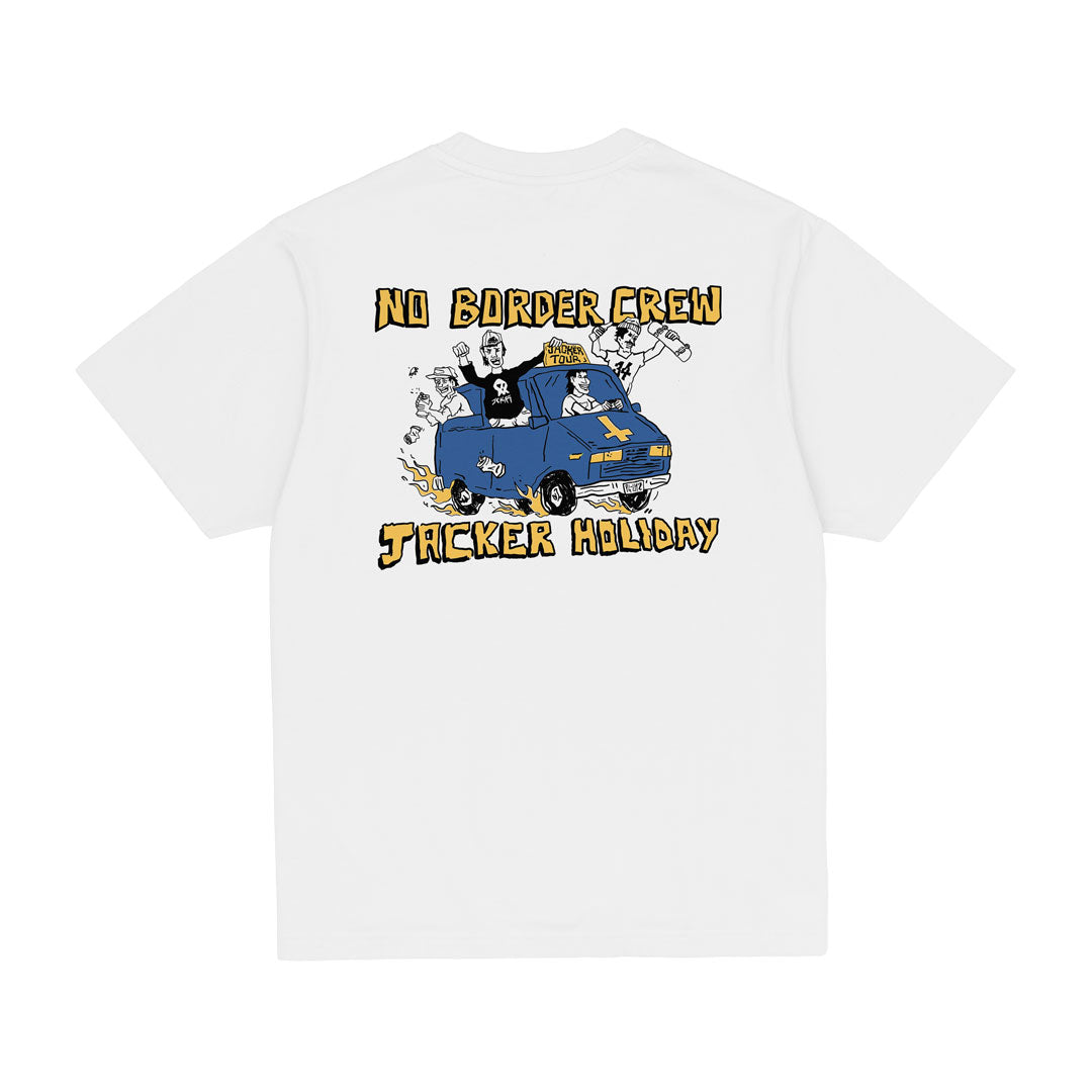 JACKER（ジャッカー）| HOLIDAY T-SHIRT / WHITE | スノーボード・スケートボードのTACTICS JAPAN