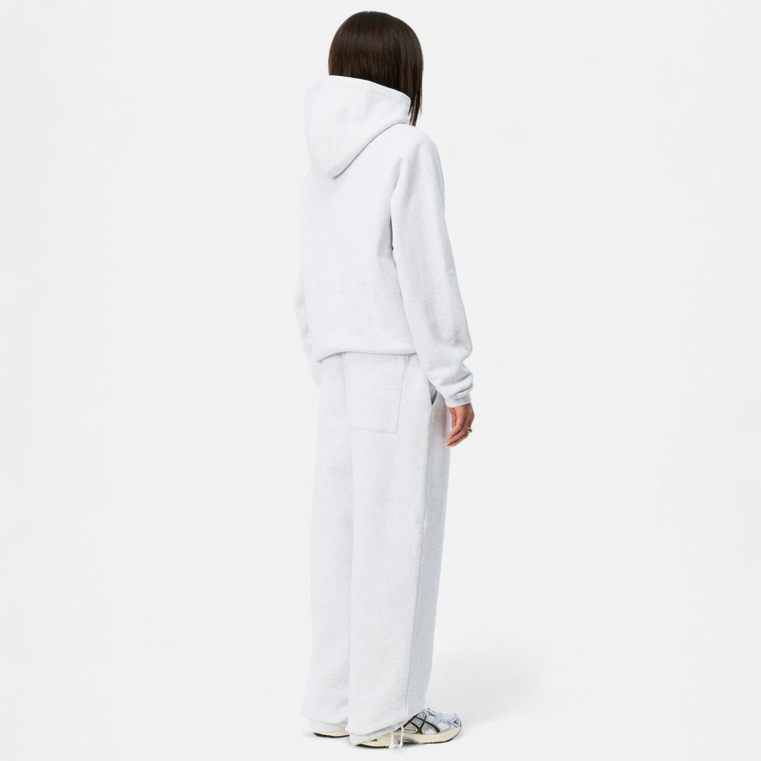 CURSIVE SMALL LOGO HOODIE / ASH