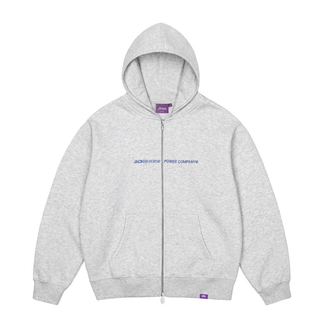 HORSE POWER ZIP HOODIE / HOODIE GREY