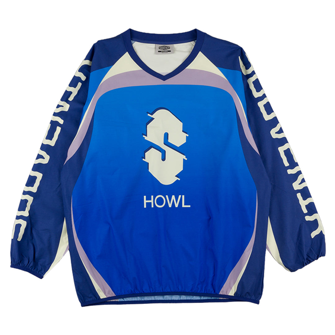 HOWL X SOUVENIR WINDPROOF STRETCH MOTO SHIRT / SKY BLUE