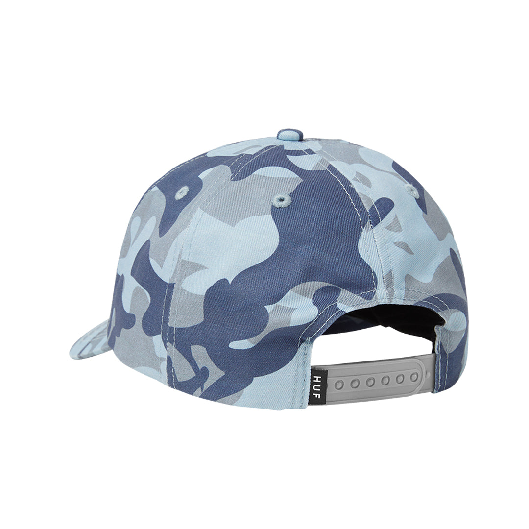 HUF WORLDWIDE（ハフ ワールドワイド）| NOBLE CAMO 6 PANEL SNAPBACK / ICE BLUE | スノーボード・スケートボードのTACTICS JAPAN