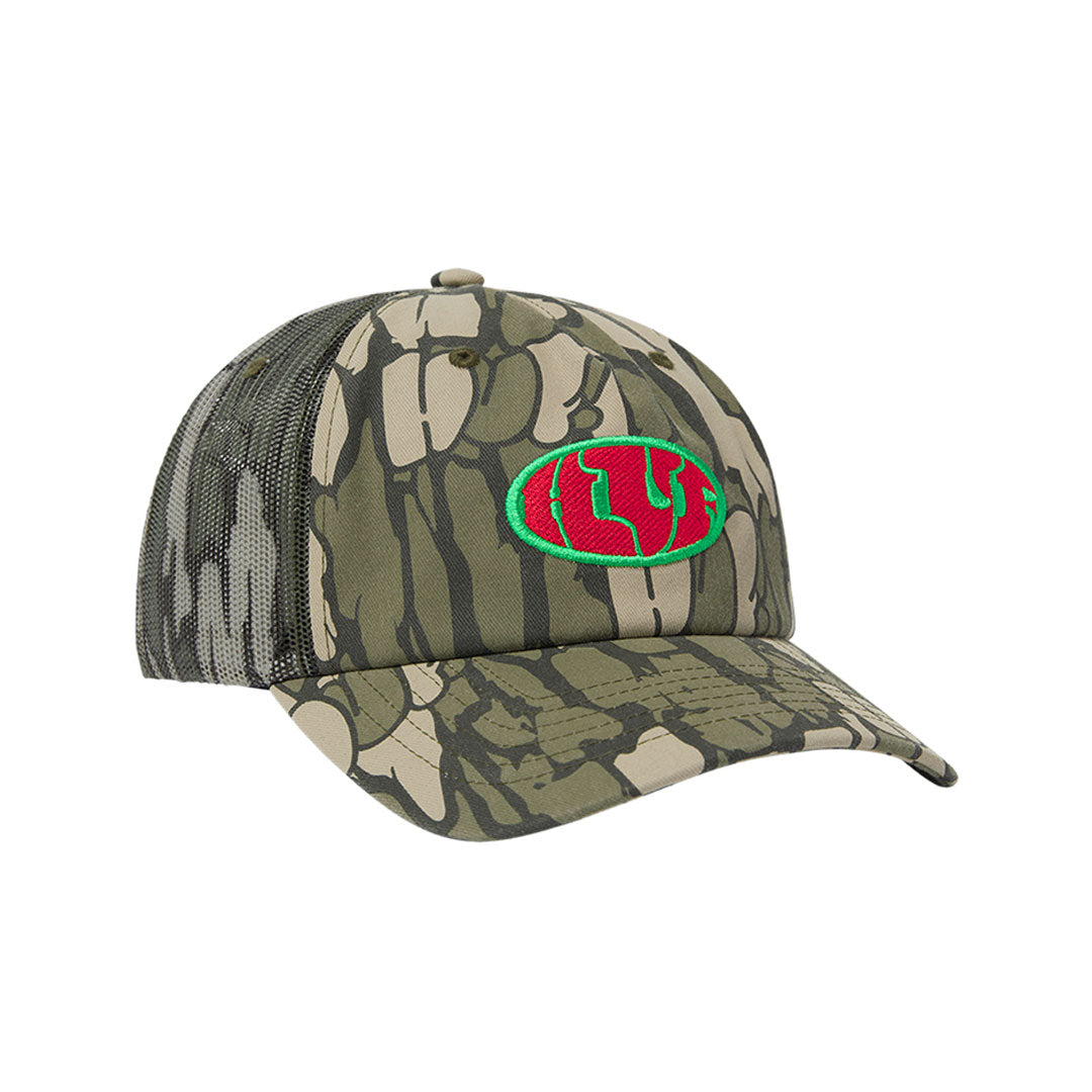 WARPED CAMO TRUCKER HAT / MUTED CAMO