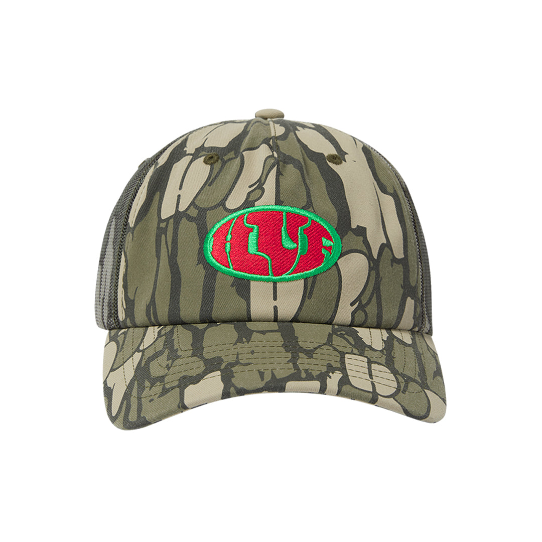 WARPED CAMO TRUCKER HAT