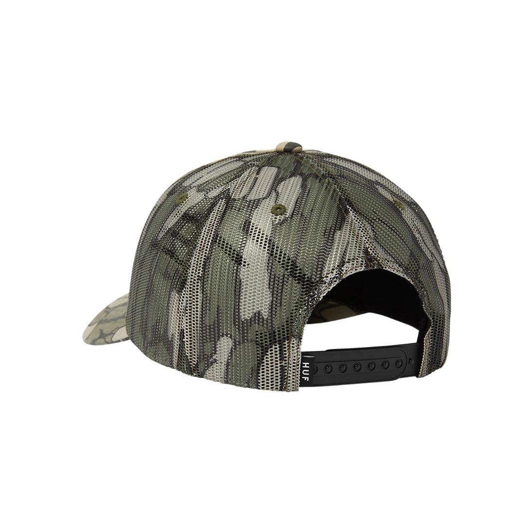 HUF WORLDWIDE（ハフ ワールドワイド）| WARPED CAMO TRUCKER HAT / MUTED CAMO | スノーボード・スケートボードのTACTICS JAPAN