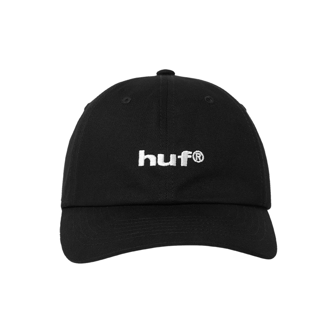 HUF WORLDWIDE（ハフ ワールドワイド）| 89 EMBROIDERED 6 PANEL CV HAT / BLACK/WHITE | スノーボード・スケートボードのTACTICS JAPAN