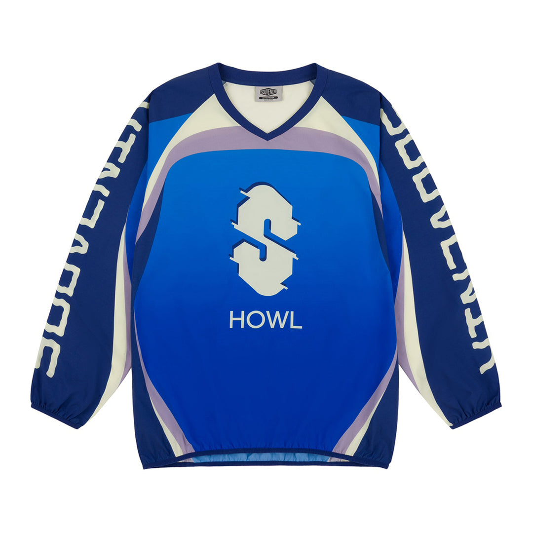 SOUVENIR SNOWBOARDING （スーベニア スノーボーディング）| SOUVENIR X HOWL WINDPROOF STRETCH MOTO SHIRT 2026 / SKY BLUE | スノーボード・スケートボードのTACTICS JAPAN