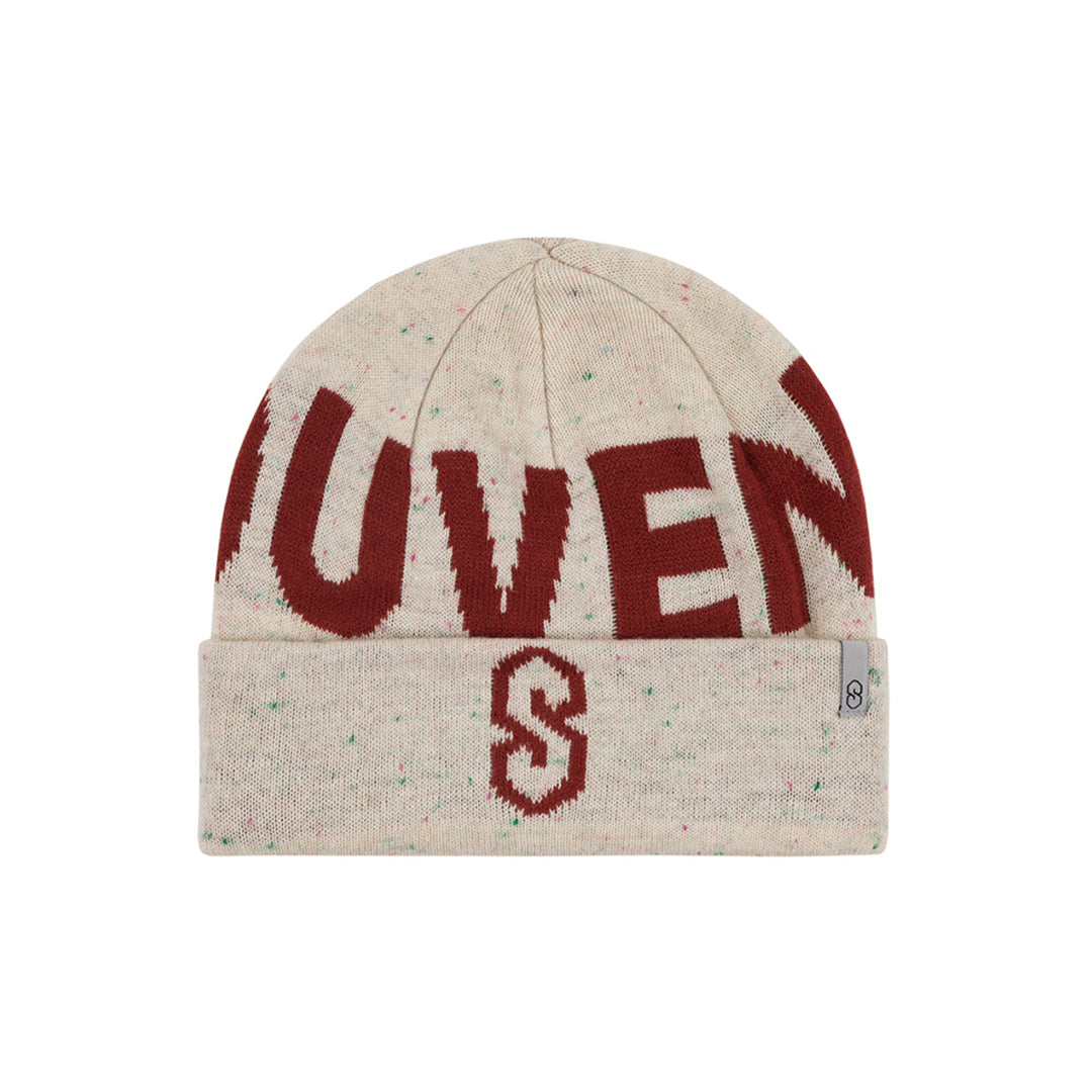SOUVENIR SNOWBOARDING （スーベニア スノーボーディング）| SPECKLED YARN JACQUARD CUFF BEANNIE / MARSHMALLOW | スノーボード・スケートボードのTACTICS JAPAN