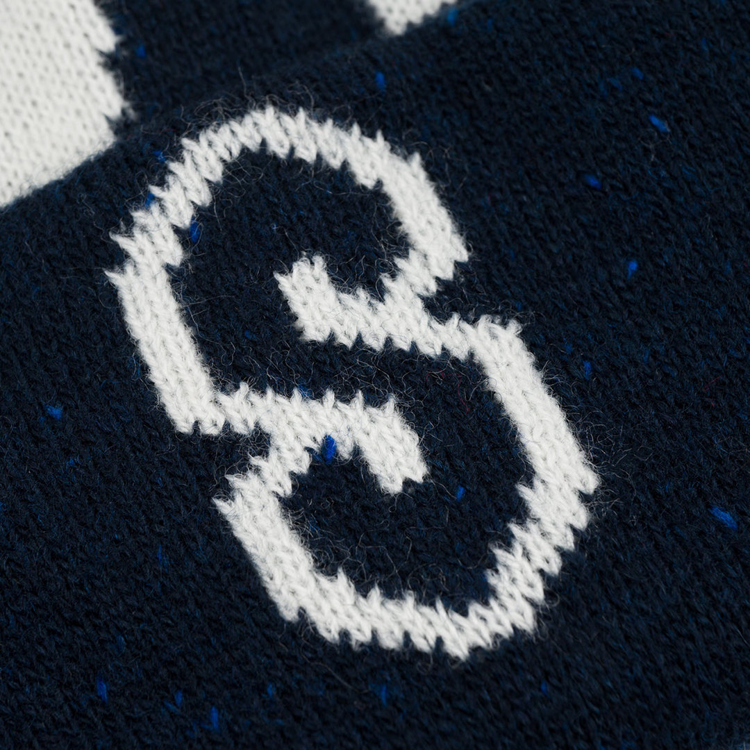 SOUVENIR SNOWBOARDING （スーベニア スノーボーディング）| SPECKLED YARN JACQUARD CUFF BEANNIE / NAVY | スノーボード・スケートボードのTACTICS JAPAN