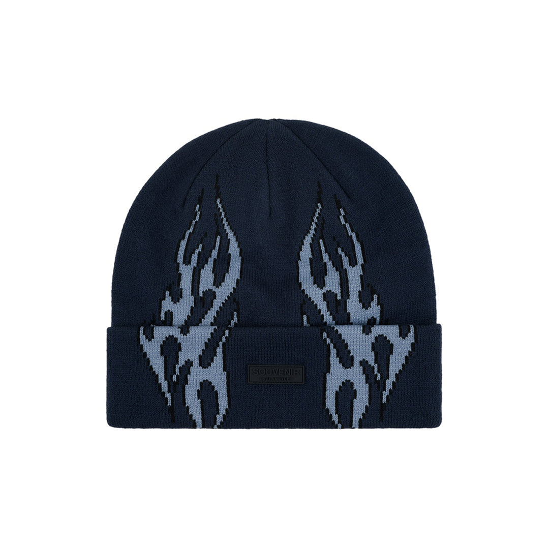 SOUVENIR SNOWBOARDING （スーベニア スノーボーディング）| FLAME BEANNIE 2026 / BLUE | スノーボード・スケートボードのTACTICS JAPAN