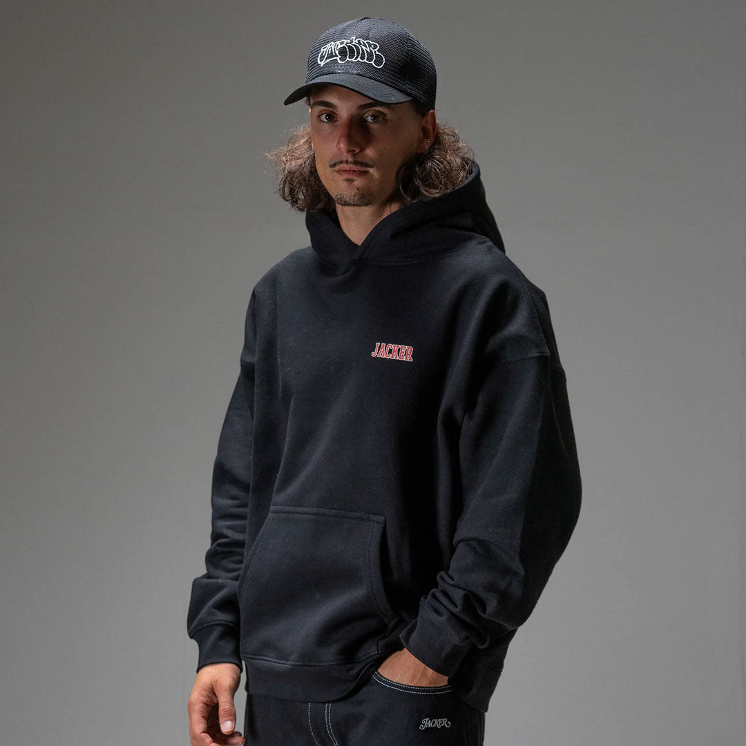 JACKER（ジャッカー）| INSTINCT HOODIE / BLACK | スノーボード・スケートボードのTACTICS JAPAN