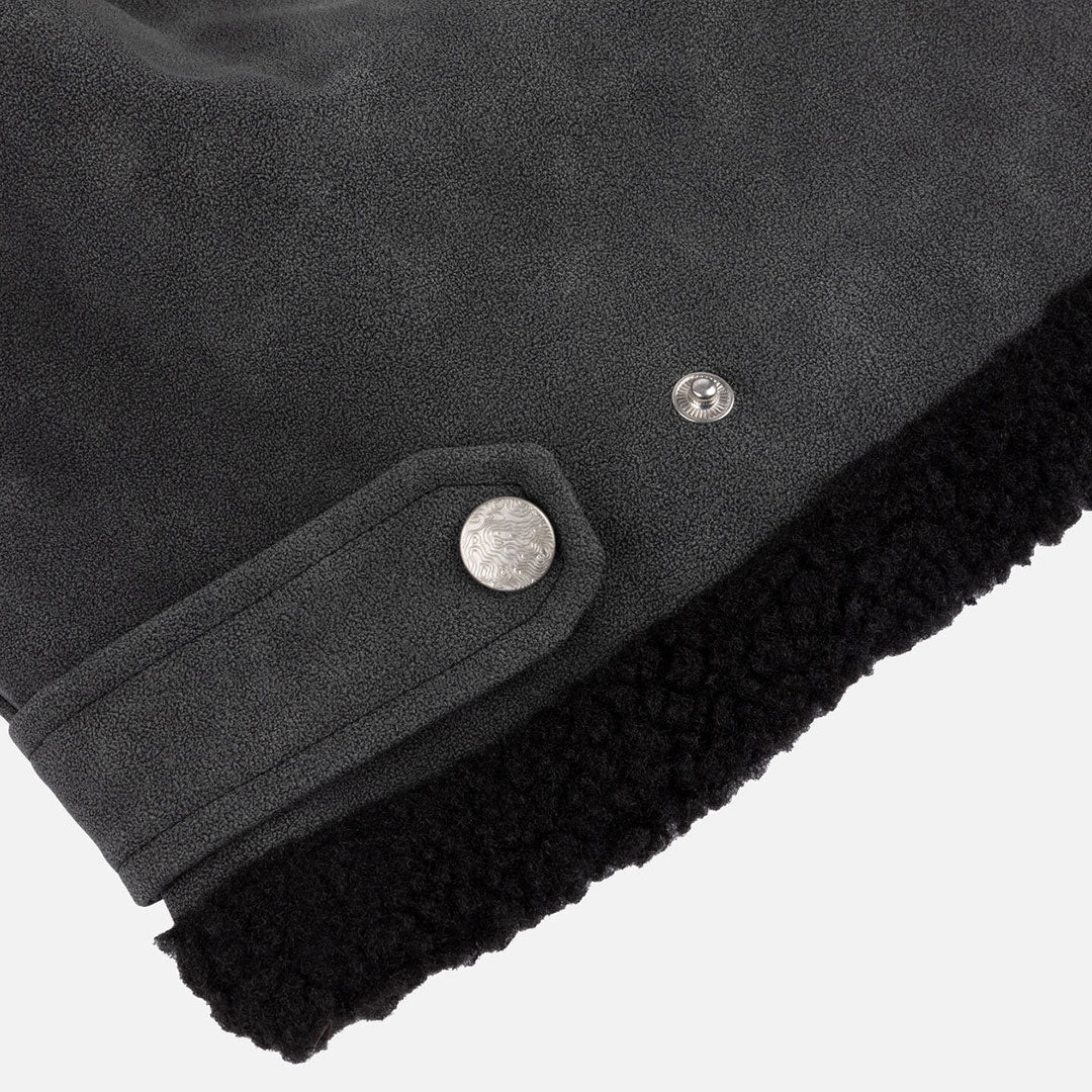 DIME（ダイム）| FAUX SUEDE VARSITY JACKET / CHARCOAL | スノーボード・スケートボードのTACTICS JAPAN