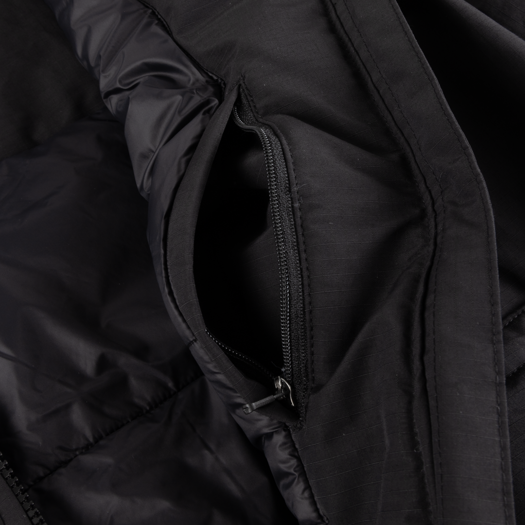 QUILTED RIPSTOP PUFFER / BLACK
