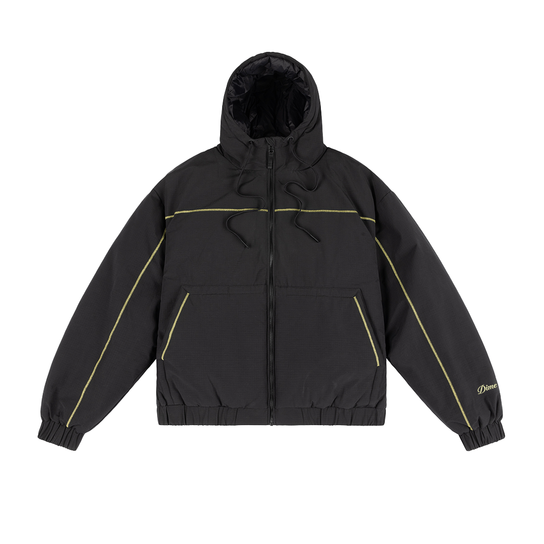 DIME MTL（ダイム モントリオール）| QUILTED RIPSTOP PUFFER / BLACK | スケートボード・スノーボードのTACTICS JAPAN