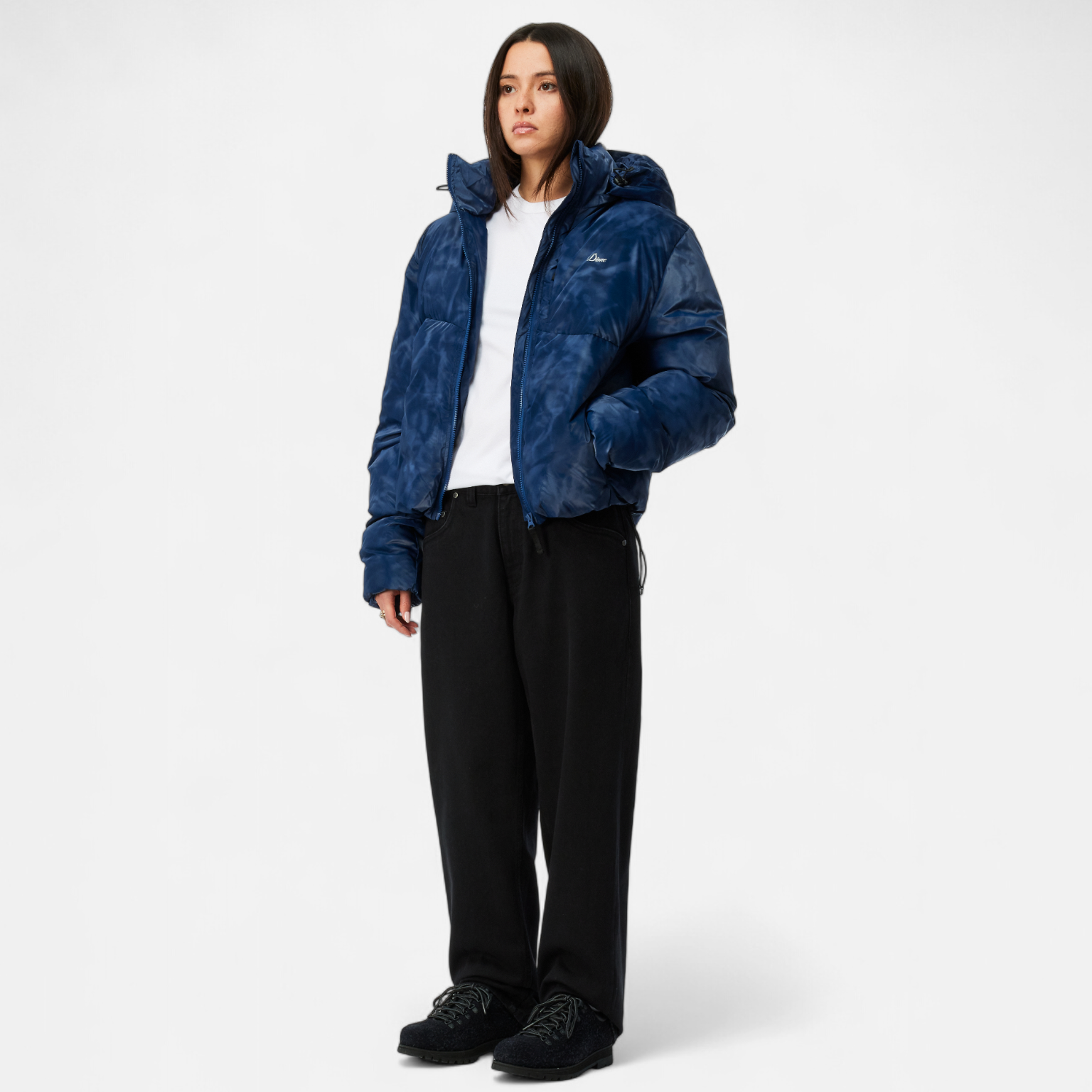 驚き価格 Dime wavy パファージャケット smoke blue 【公式通販】