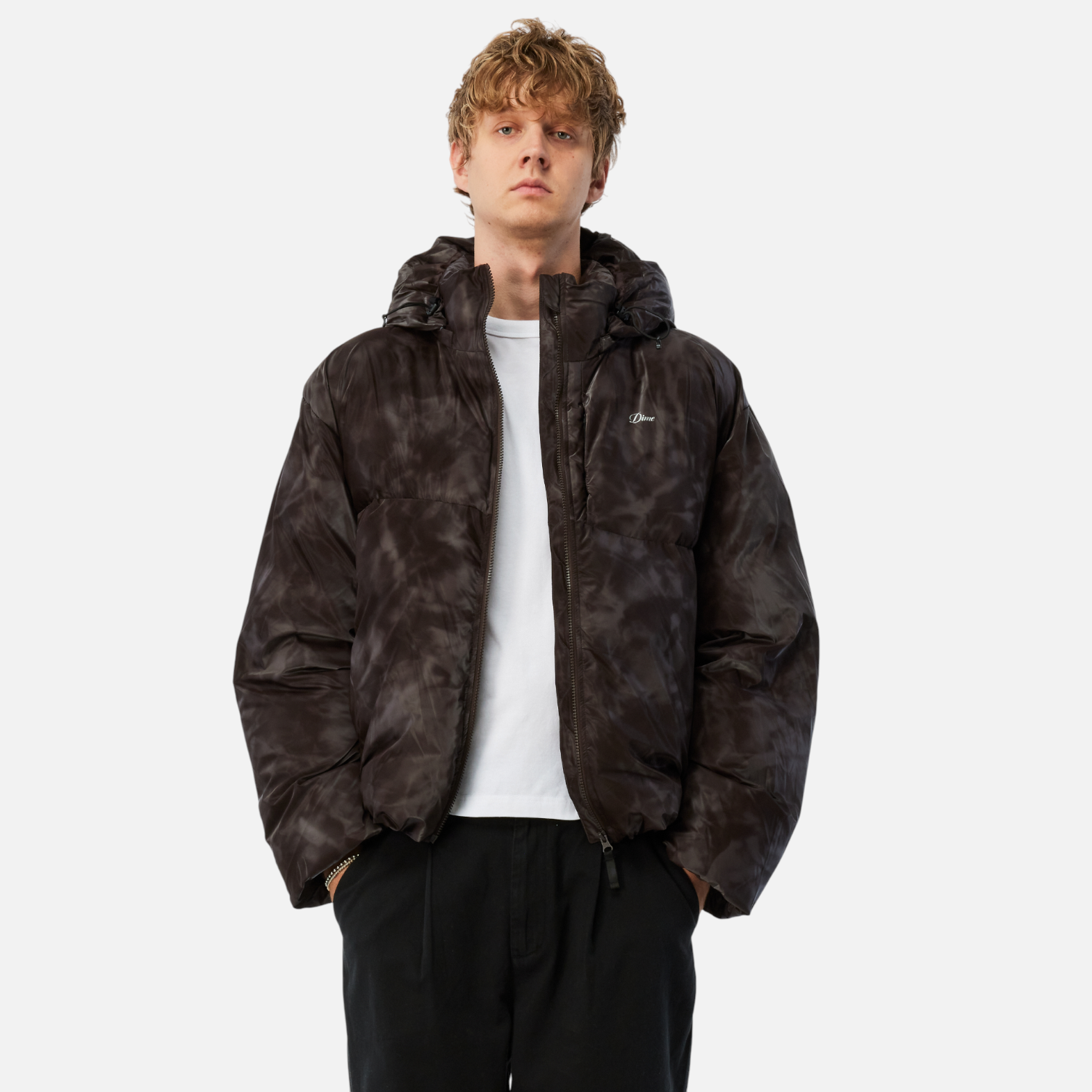 DIME MTL（ダイム モントリオール）| WAVY PUFFER / SMOKE BROWN | スケートボード・スノーボードのTACTICS JAPAN