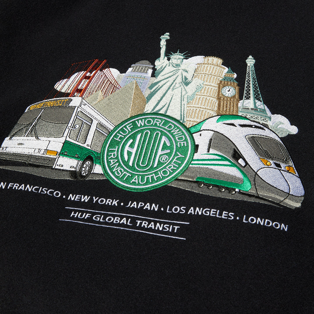 GLOBAL TRANSIT VARSITY JACKET  / NAVY