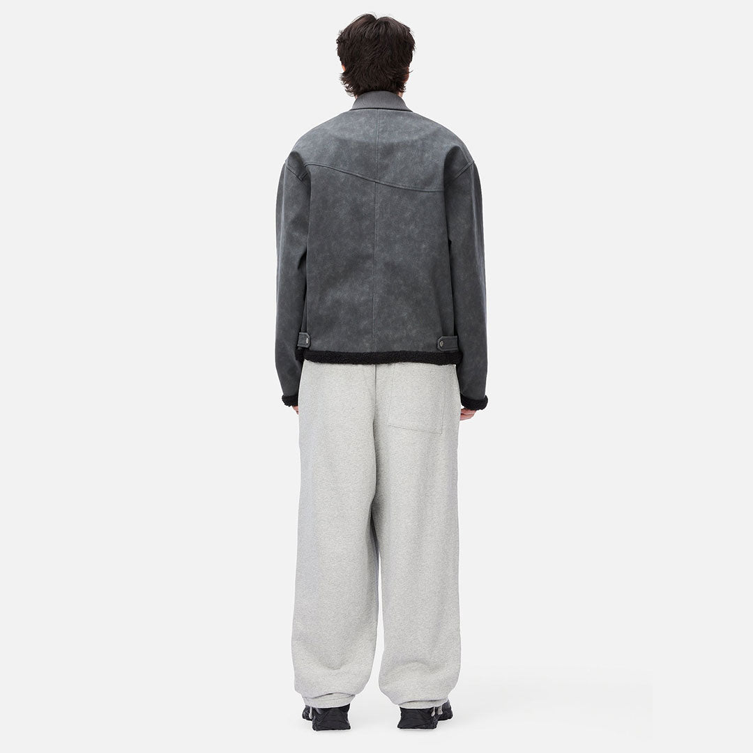 DIME（ダイム）| FAUX SUEDE VARSITY JACKET / CHARCOAL | スノーボード・スケートボードのTACTICS JAPAN