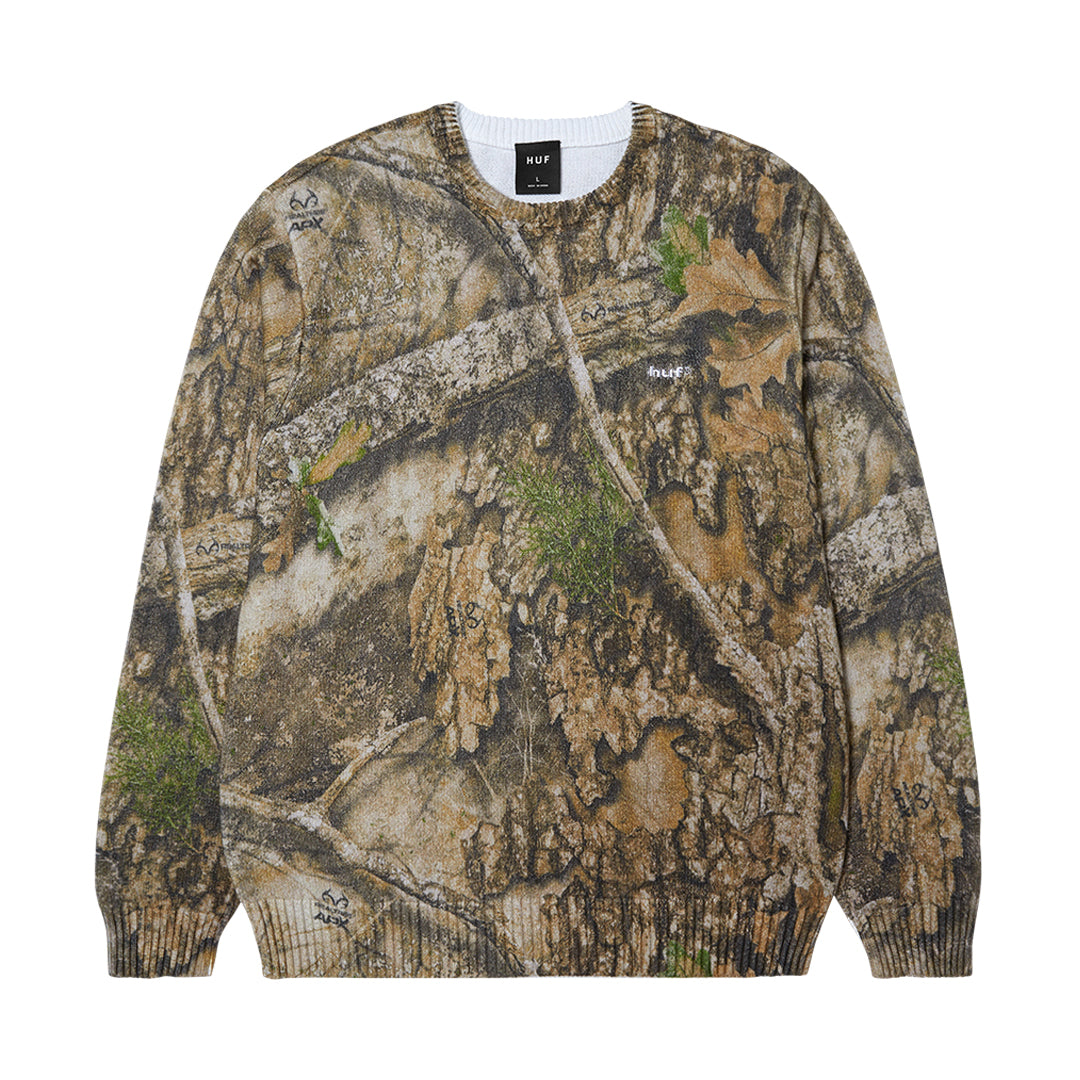 HUF X REALTREE CREWNECK SWEATER
