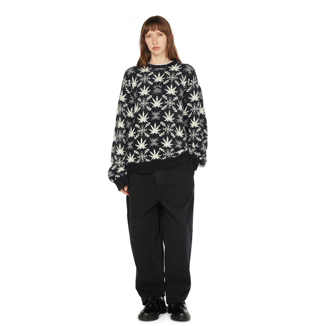 HUF WORLDWIDE（ハフ ワールドワイド）| ARCTIC PLANTLIFE CREWNECK / BLACK | スノーボード・スケートボードのTACTICS JAPAN