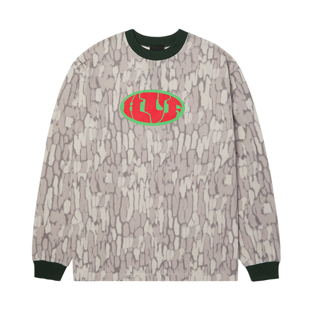 WARPED CAMO L/S KNIT TOP / MUTED CAMO