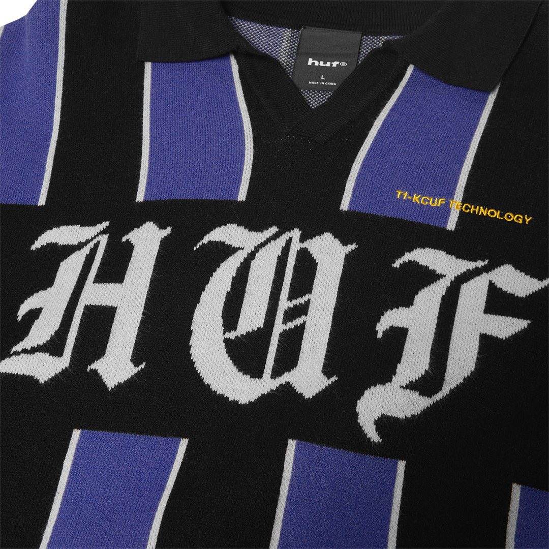 HUF WORLDWIDE（ハフ ワールドワイド）| MIDFIELD JERSEY SWEATER / ELECTRIC BLUE | スノーボード・スケートボードのTACTICS JAPAN