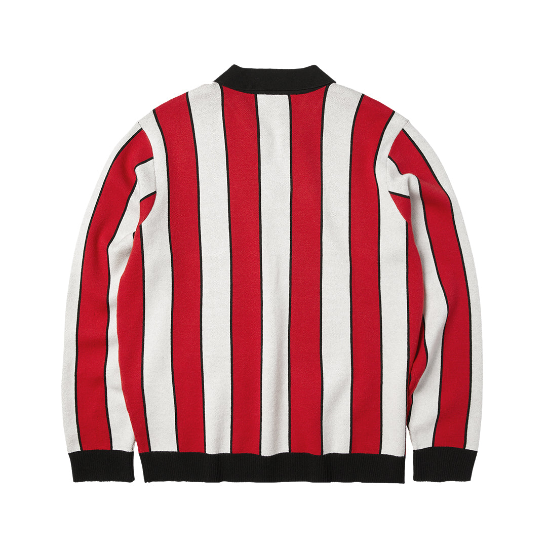 HUF WORLDWIDE（ハフ ワールドワイド）| MIDFIELD JERSEY SWEATER / RED | スノーボード・スケートボードのTACTICS JAPAN