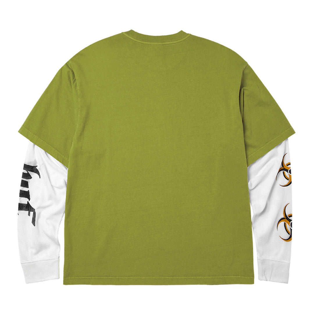 HUF WORLDWIDE（ハフ ワールドワイド）| LEON LS DOUBLE LAYER TOP / ACID GREEN | スノーボード・スケートボードのTACTICS JAPAN