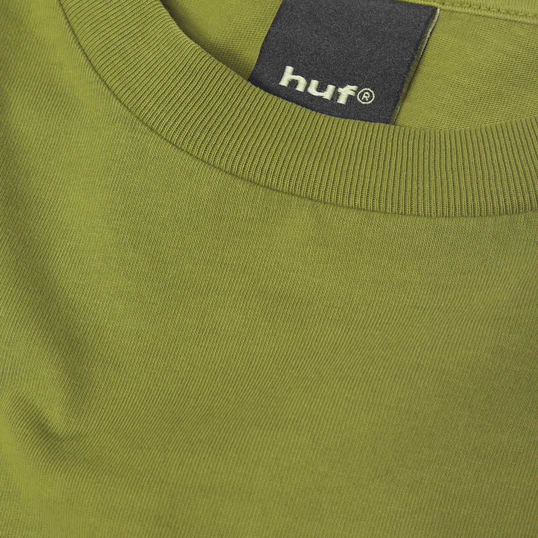 HUF WORLDWIDE（ハフ ワールドワイド）| LEON LS DOUBLE LAYER TOP / ACID GREEN | スノーボード・スケートボードのTACTICS JAPAN
