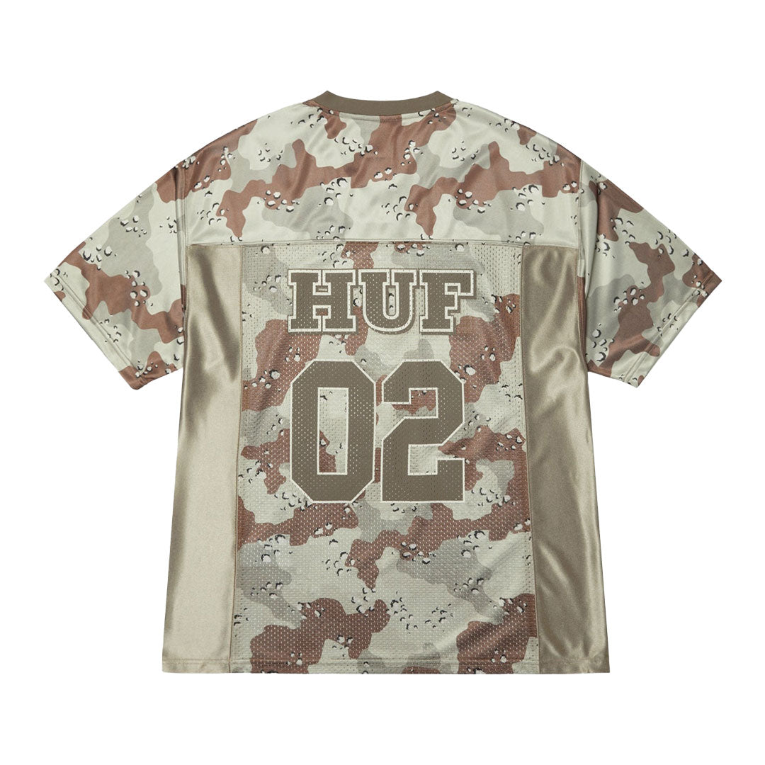 HUF（ハフ）| CAMO FOOTBALL JERSEY / BROWN | スノーボード・スケートボードのTACTICS JAPAN