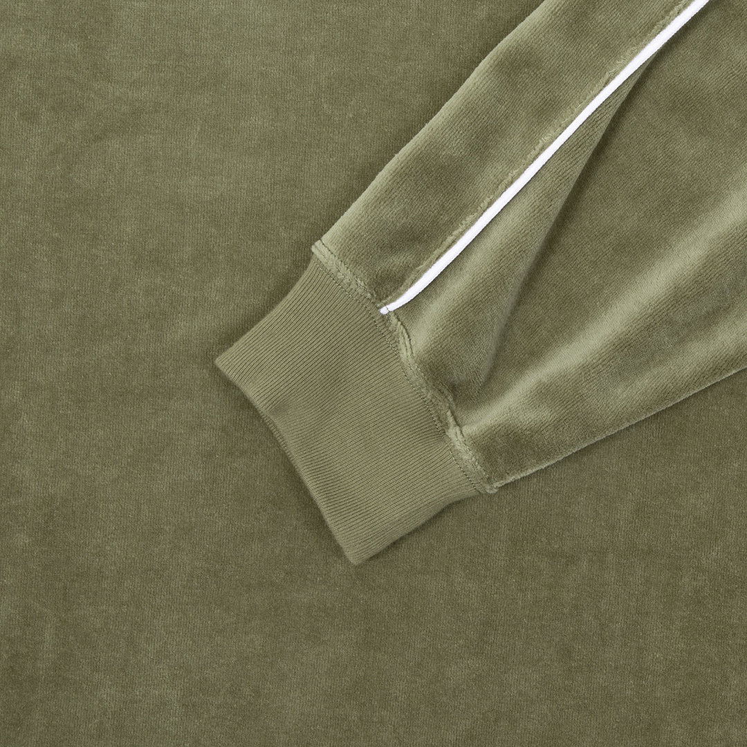 HUF WORLDWIDE（ハフ ワールドワイド）| H DOT VELOUR POLO/ COVERT GREEN | スノーボード・スケートボードのTACTICS JAPAN