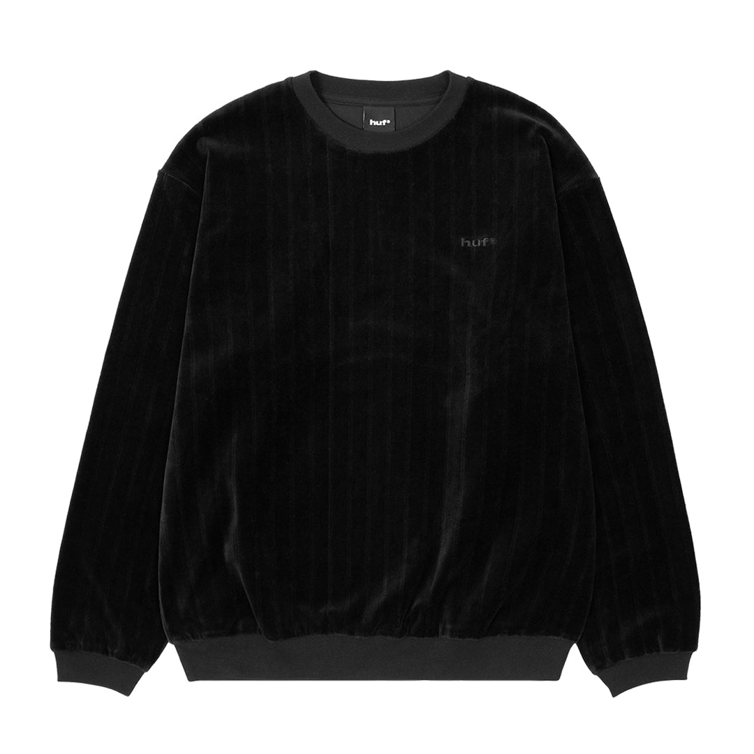 HUF WORLDWIDE（ハフ ワールドワイド）| HUF eightynine VELOUR STRIPE C / BLACK | スノーボード・スケートボードのTACTICS JAPAN
