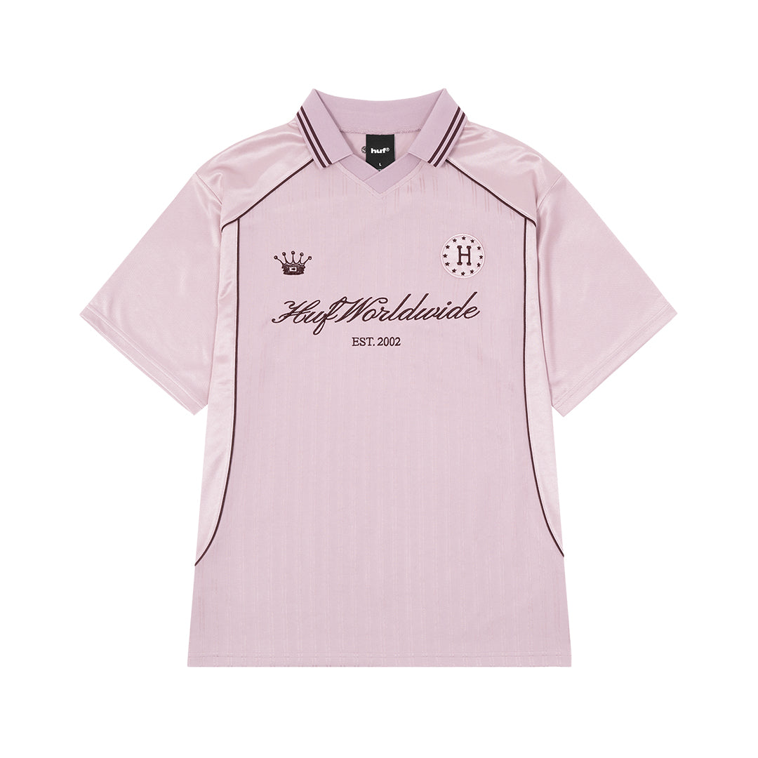 HUF ANTHEM JERSEY サッカーTピンク M HUF WORLDWIDE（ハフ ワールドワイド）| ANTHEM JERSEY / MAUVE