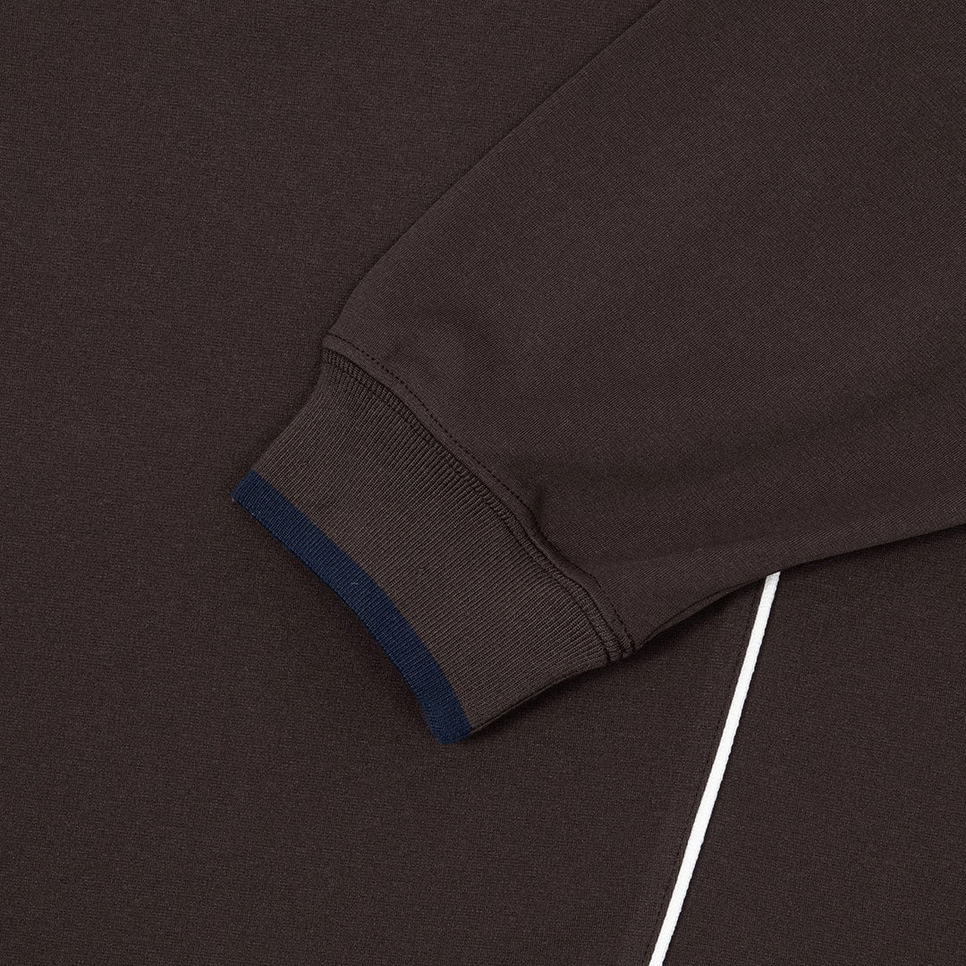 HUF（ハフ）| HARD LUXE JERSEY LS CREW / COFFEE | スノーボード・スケートボードのTACTICS JAPAN