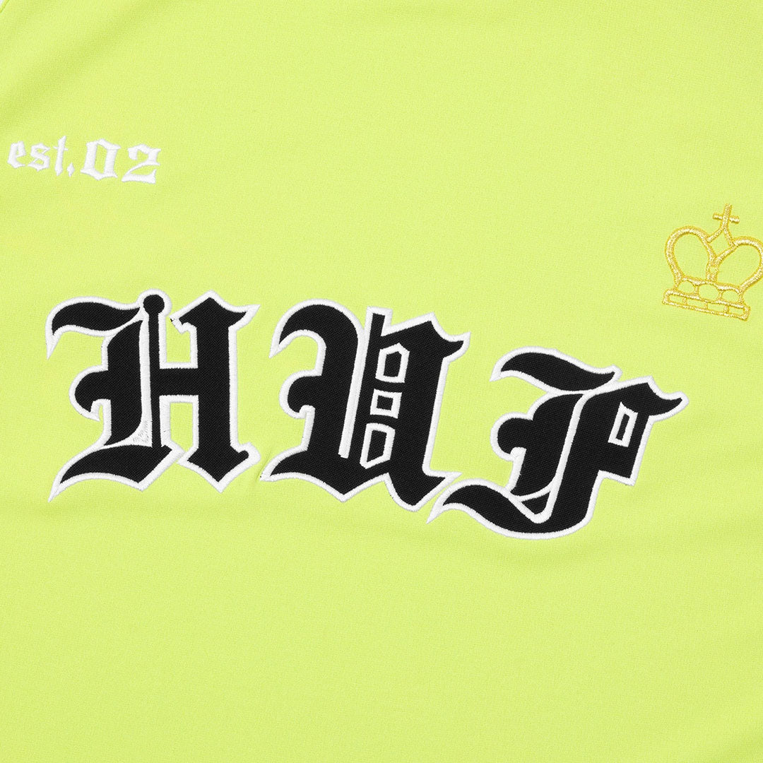 HUF（ハフ）| HARD LUXE JERSEY LS CREW / LIME | スノーボード・スケートボードのTACTICS JAPAN