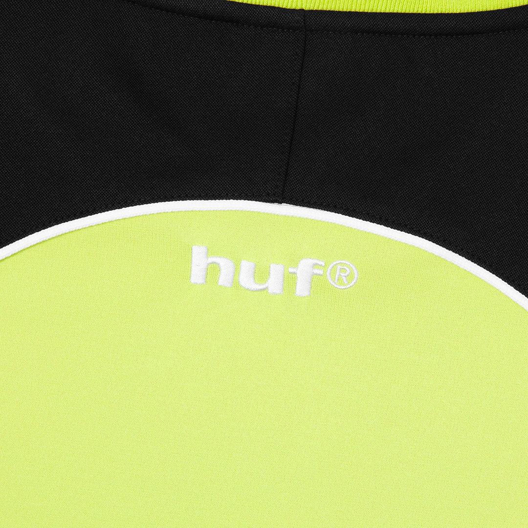 HUF（ハフ）| HARD LUXE JERSEY LS CREW / LIME | スノーボード・スケートボードのTACTICS JAPAN
