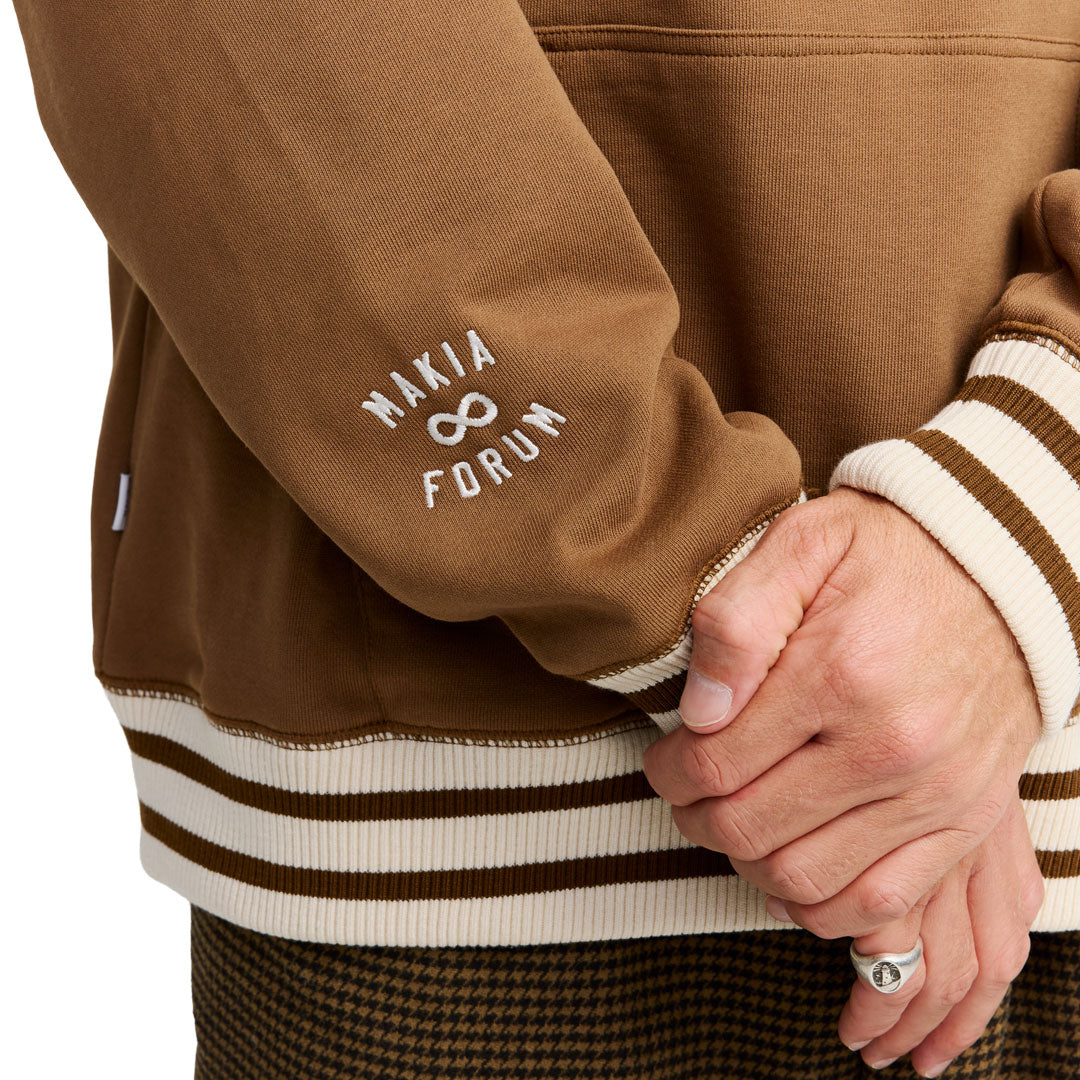FORUM SNOWBOARDS（フォーラム スノーボード）| MAKIA X FORUM FERNIE HOODED SWEATSHIRT / BROWN | スノーボード・スケートボードのTACTICS JAPAN