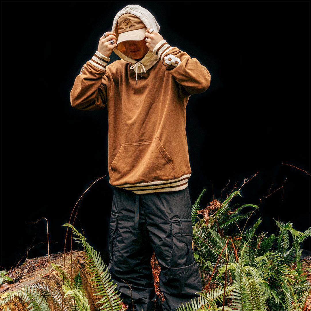 FORUM SNOWBOARDS（フォーラム スノーボード）| MAKIA X FORUM FERNIE HOODED SWEATSHIRT / BROWN | スノーボード・スケートボードのTACTICS JAPAN