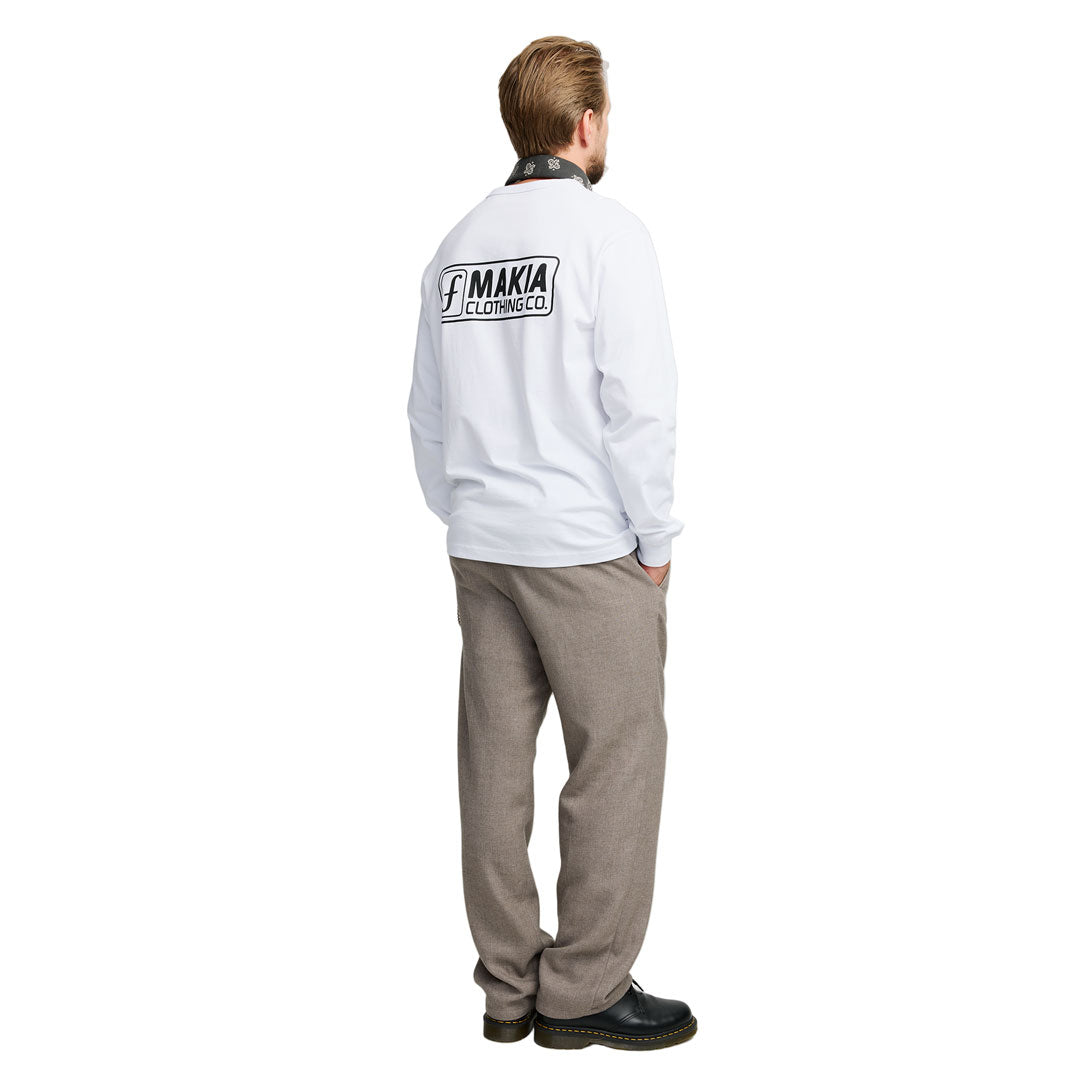 FORUM SNOWBOARDS（フォーラム スノーボード）| MAKIA X FORUM LONG SLEEVE T-SHIRT / WHITE | スノーボード・スケートボードのTACTICS JAPAN