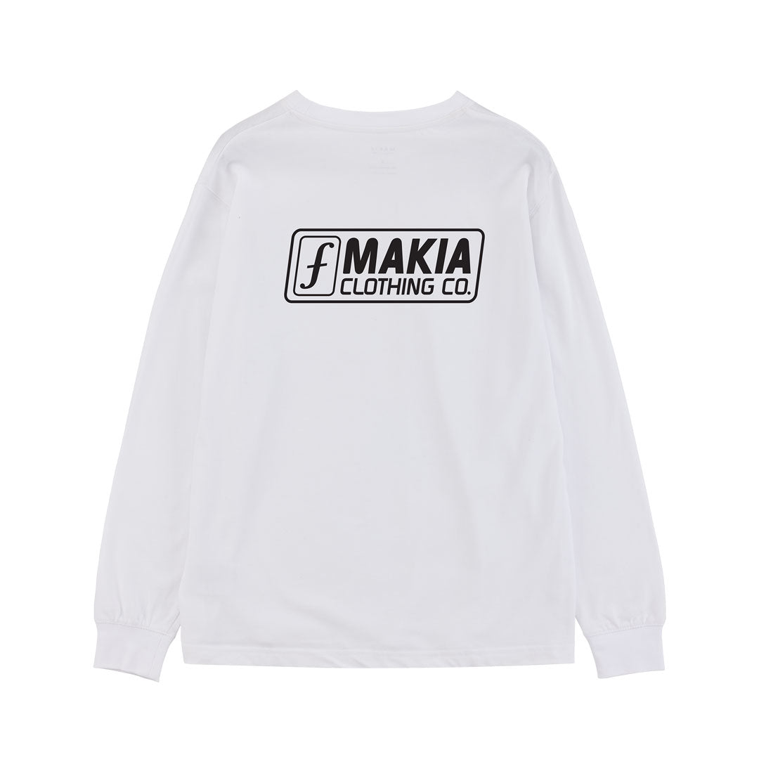 FORUM SNOWBOARDS（フォーラム スノーボード）| MAKIA X FORUM LONG SLEEVE T-SHIRT / WHITE | スノーボード・スケートボードのTACTICS JAPAN