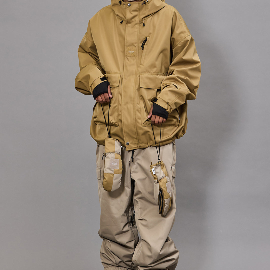 UNFRM（ユニフォーム）| MILITARY PATCHWORK FINGER-OUT MITTEN / COYOTE/SAND | スノーボード・スケートボードのTACTICS JAPAN