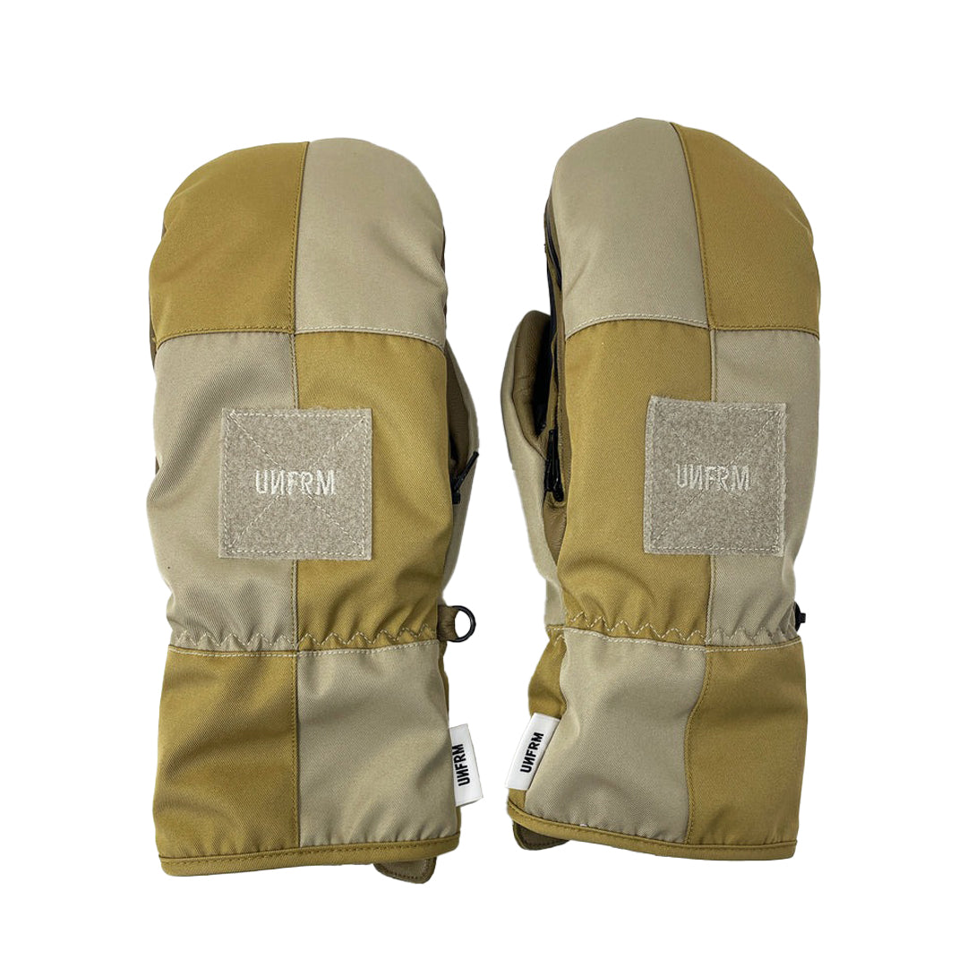 UNFRM（ユニフォーム）| MILITARY PATCHWORK FINGER-OUT MITTEN / COYOTE/SAND | スノーボード・スケートボードのTACTICS JAPAN