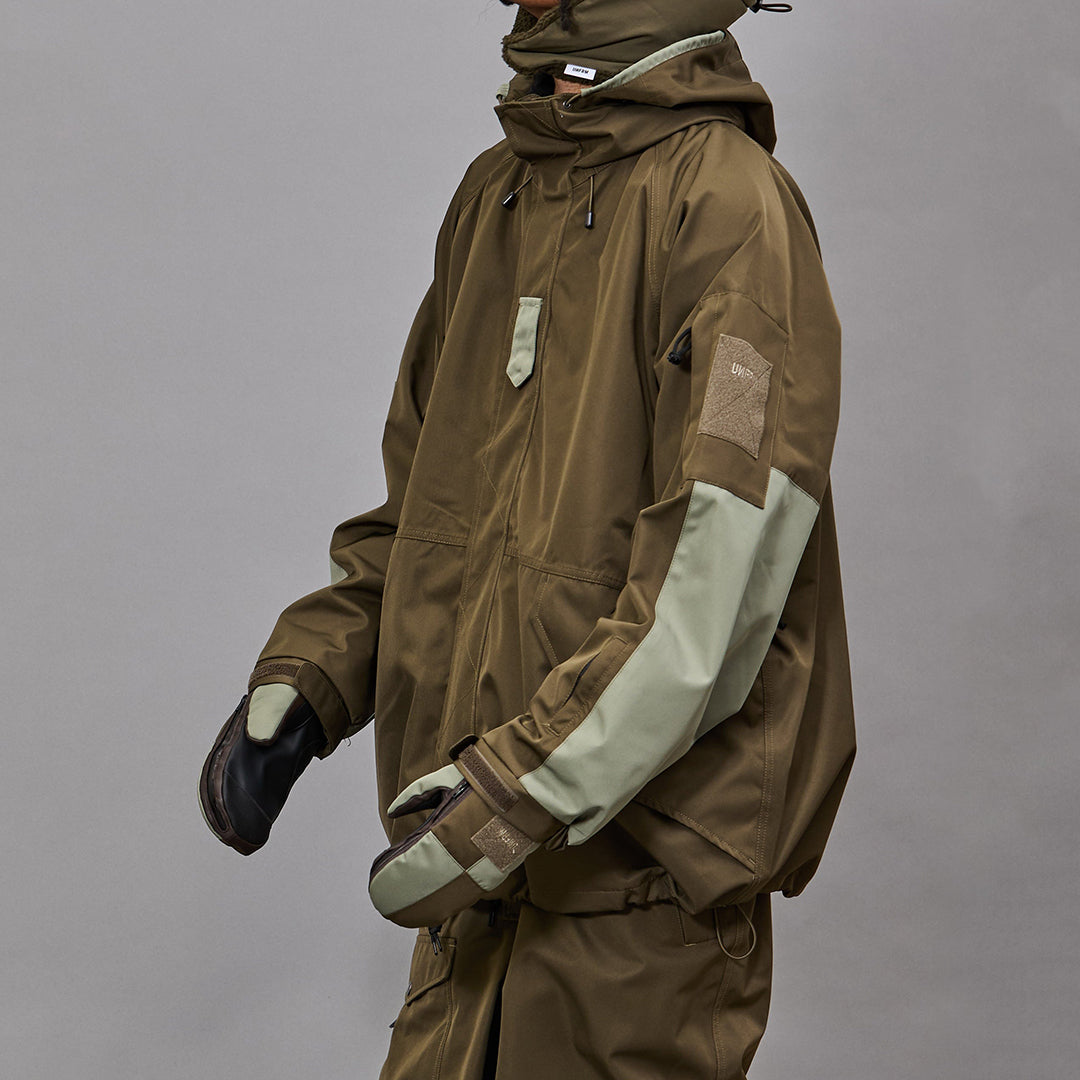 UNFRM（ユニフォーム）| MILITARY PATCHWORK FINGER-OUT MITTEN / OLIVE/SAGE | スノーボード・スケートボードのTACTICS JAPAN