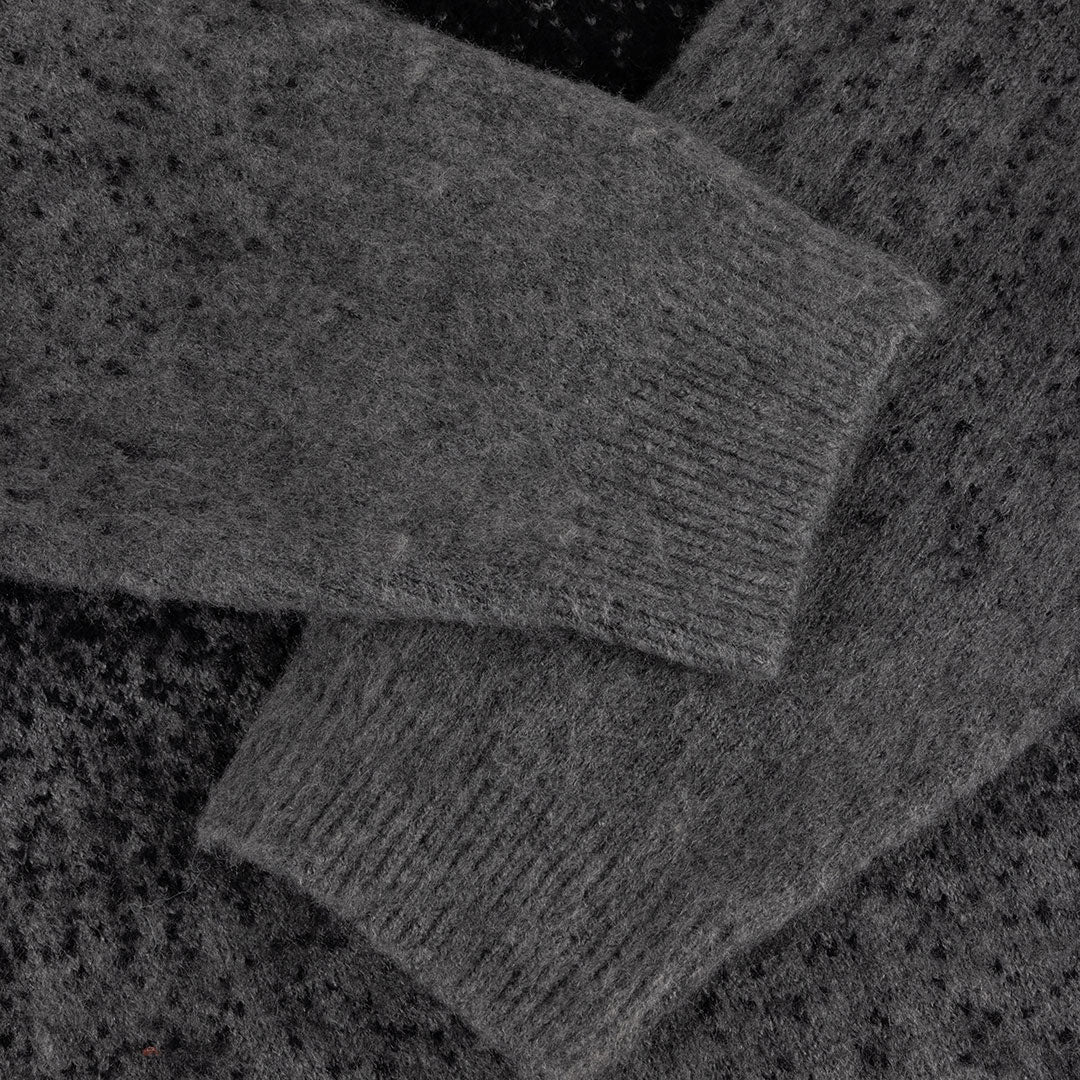 DIME（ダイム）| MOHAIR DOUBLE ZIP KNIT / BLACK/CHARCOAL | スノーボード・スケートボードのTACTICS JAPAN