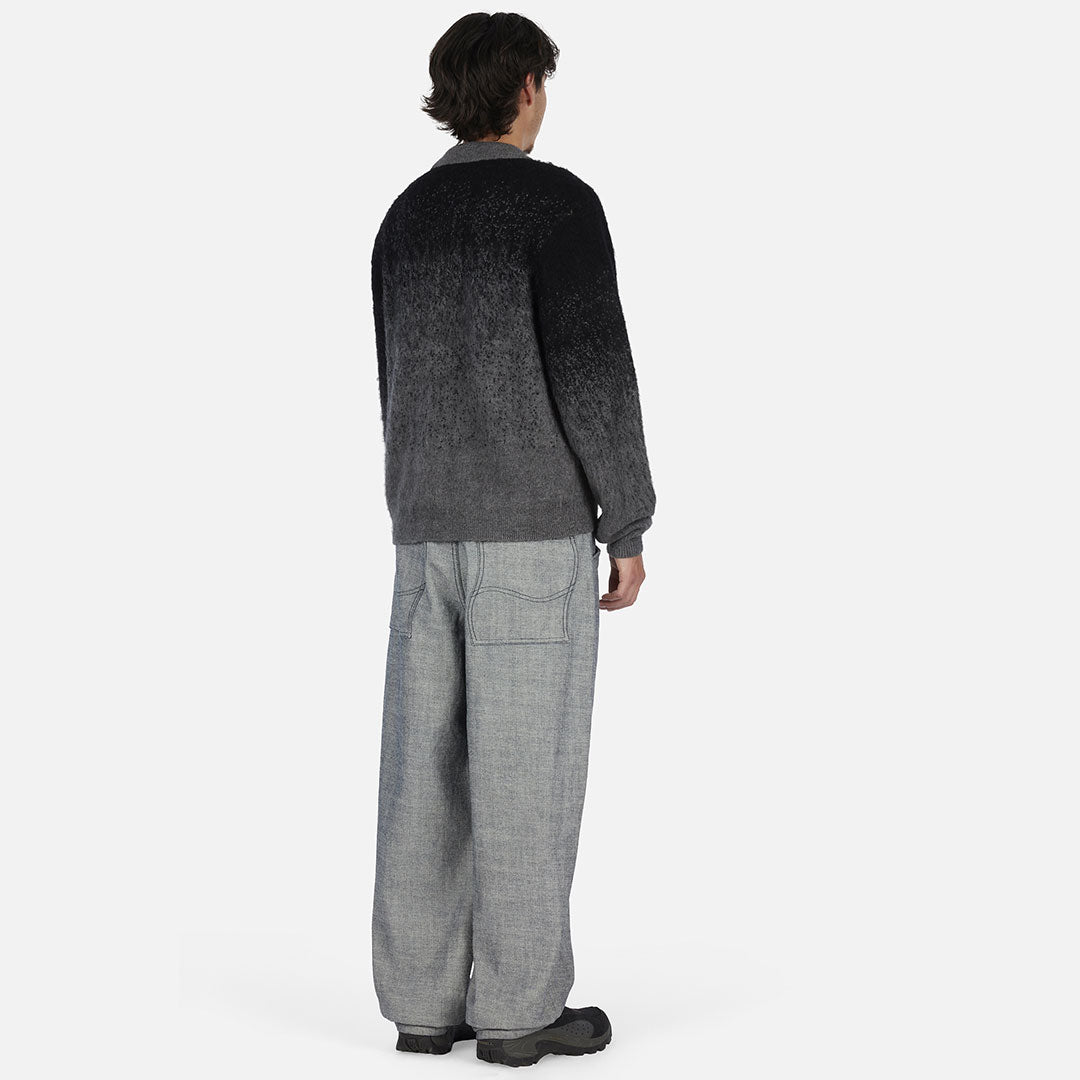DIME（ダイム）| MOHAIR DOUBLE ZIP KNIT / BLACK/CHARCOAL | スノーボード・スケートボードのTACTICS JAPAN